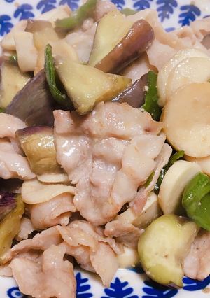 ナスと豚肉の味噌炒め-レシピのメイン写真