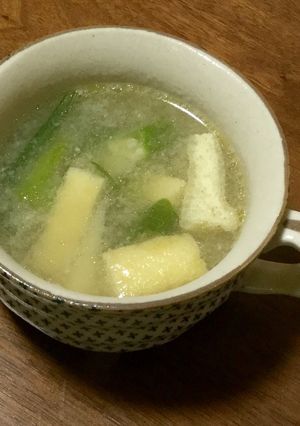雑な男料理：オクラの味噌汁！！-レシピのメイン写真