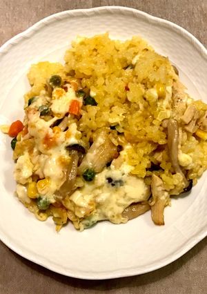 ヘルシオグリエで作る洋風炊き込みご飯-レシピのメイン写真