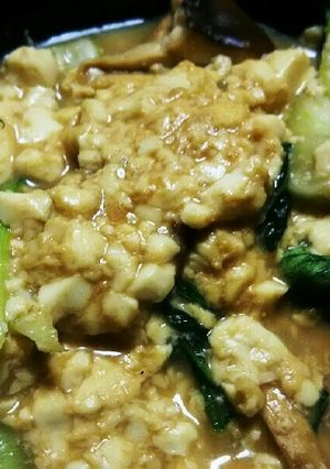 チンゲン菜、豆腐のオイスターソース炒め-レシピのメイン写真