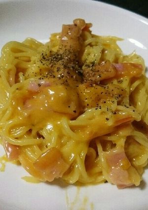糖質0麺で簡単こってりカルボナーラ☆-レシピのメイン写真