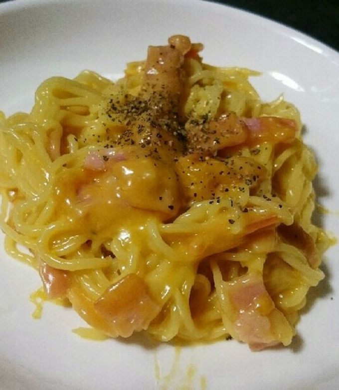 糖質0麺で簡単こってりカルボナーラ☆-レシピのメイン写真