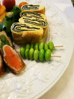 お弁当用 枝豆の串刺し-レシピのメイン写真