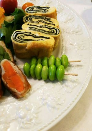 お弁当用 枝豆の串刺し-レシピのメイン写真