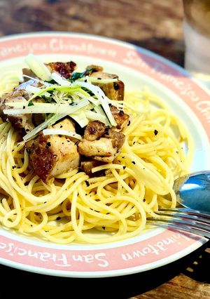 香ばし鶏肉ネギ塩パスタ【簡単おいしい！】-レシピのメイン写真
