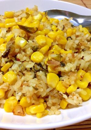 コーンたっぷり♪高菜ツナコーン炒飯♪-レシピのメイン写真