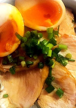 半熟卵の鶏むね丼-レシピのメイン写真