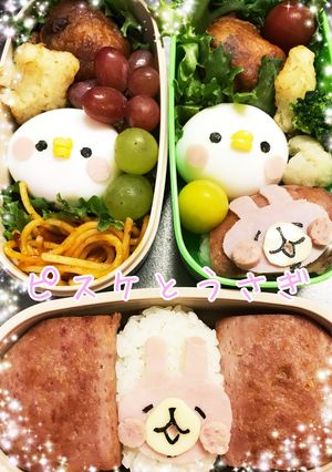 カナヘイ ピスケとうさぎのキャラ弁-レシピのメイン写真