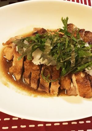 さっぱり！鶏モモ照り焼き梅しそおろし♡-レシピのメイン写真