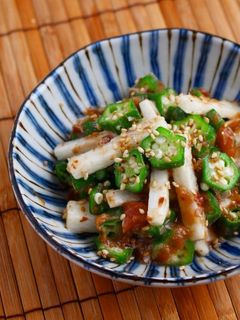 オクラと長芋のさっぱり梅肉和え-レシピのメイン写真