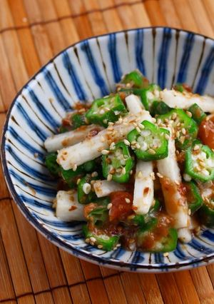 オクラと長芋のさっぱり梅肉和え-レシピのメイン写真