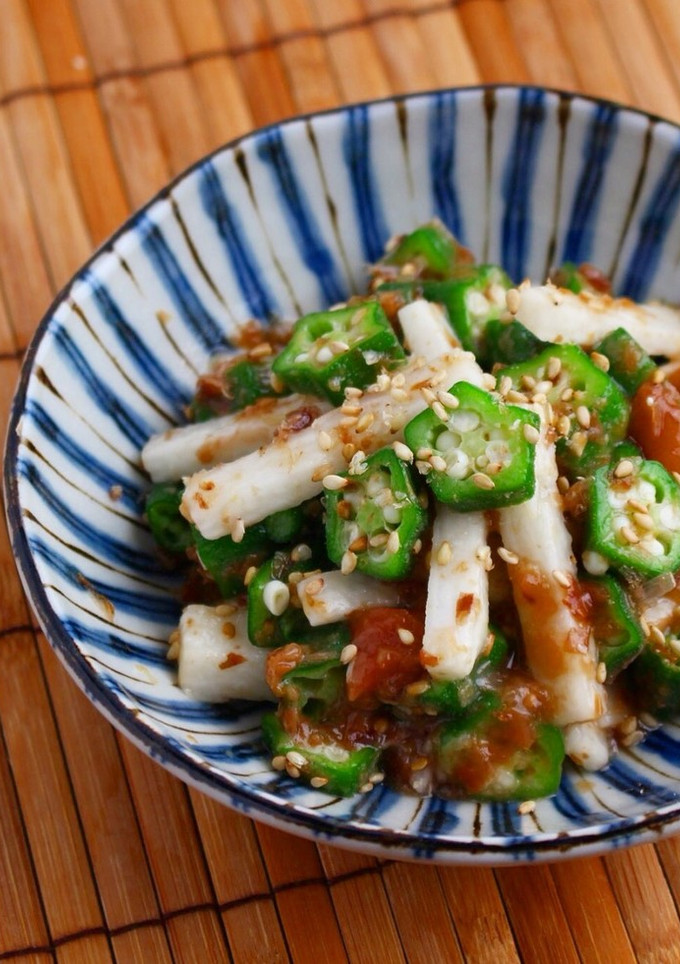 オクラと長芋のさっぱり梅肉和え-レシピのメイン写真