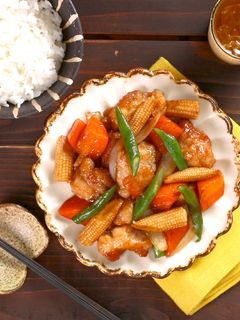 唐揚げと彩り野菜のオイスター炒め-レシピのメイン写真
