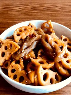 れんこんとこんにゃくの甘辛炒め-レシピのメイン写真