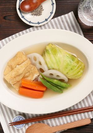 たっぷり野菜のやわらか和風ロールキャベツ-レシピのメイン写真