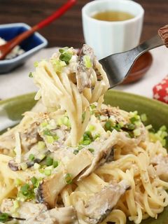 ツナときのこの豆乳和風パスタ-レシピのメイン写真