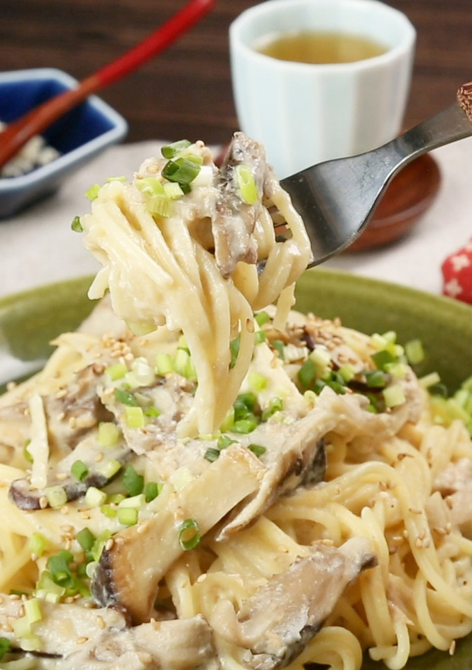 ツナときのこの豆乳和風パスタ-レシピのメイン写真