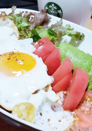 ワンプレートで簡単❤️カフェ風ロコモコ❤-レシピのメイン写真