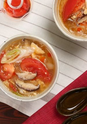 トマトと卵のジンジャースープ-レシピのメイン写真