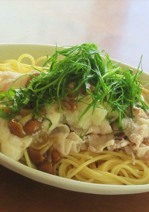 豚しゃぶと青じそおろし和風冷製パスタ-レシピのメイン写真