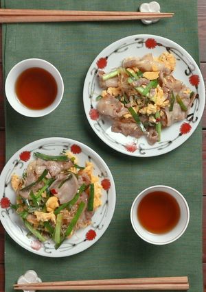 豚ばらのにらたま炒め-レシピのメイン写真