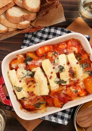 ボリュームヘルシー♪豆腐と海老のグラタン-レシピのメイン写真
