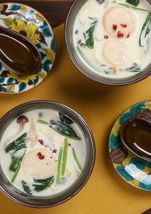 ほうれん草と帆立のミルクスープ-レシピのメイン写真