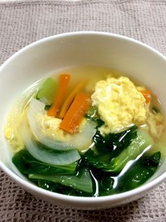 簡単☆ふわふわ卵の青梗菜スープ-レシピのメイン写真