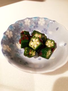 サッパリオクラの梅和え-レシピのメイン写真