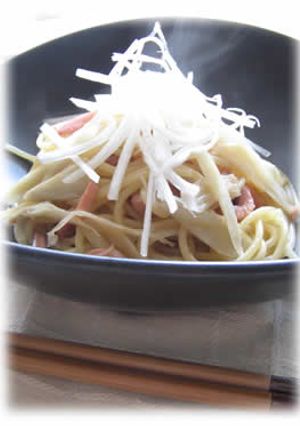 新ごぼう香る♪塩辛パスタ-レシピのメイン写真