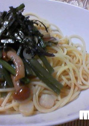 山菜なめたけパスタ-レシピのメイン写真