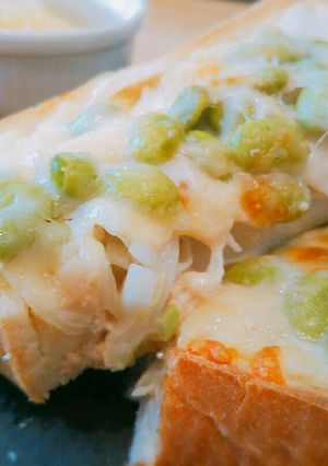 枝豆とオニオンツナチーズトースト♡-レシピのメイン写真