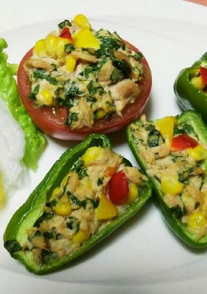 トースターで簡単☆野菜のツナマヨ詰め-レシピのメイン写真