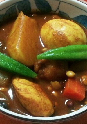 お豆ごろごろ&おからボールのカレースープ-レシピのメイン写真