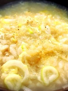 タケノコ炊き込みご飯リメイク雑炊-レシピのメイン写真