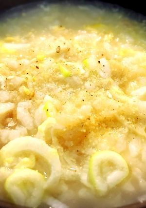タケノコ炊き込みご飯リメイク雑炊-レシピのメイン写真