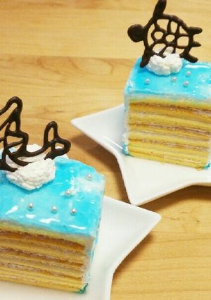 海のショートケーキ 簡単デコレーション-レシピのメイン写真