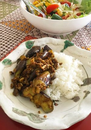 ナスとひき肉のドライカレー-レシピのメイン写真