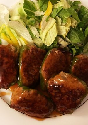 *甘酢だれで!ピーマンの肉詰め*-レシピのメイン写真