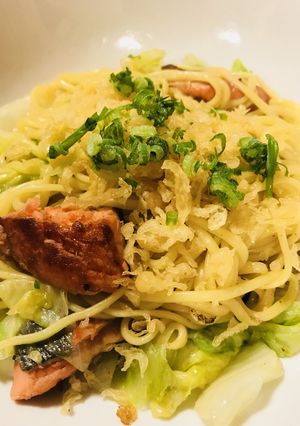 鮭とレタスのしょうゆ焼きそば-レシピのメイン写真