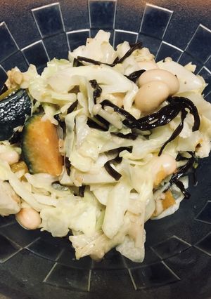 大豆とえのき塩昆布入り和風ベジボウル-レシピのメイン写真