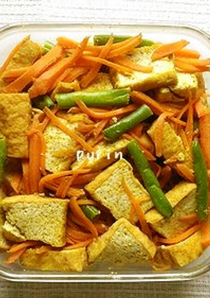 作りおきにも♪厚揚げと人参のカレー炒め-レシピのメイン写真