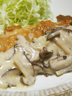 チキンソテー♪きのこクリームソースかけ♪-レシピのメイン写真