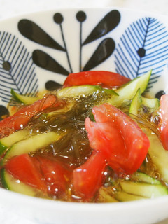 がごめ昆布と夏野菜のめんつゆ浸し♪-レシピのメイン写真