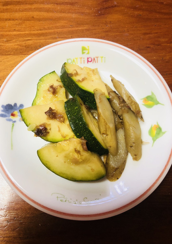 簡単☆ズッキーニとゴボウのレンジ煮 和風-レシピのメイン写真