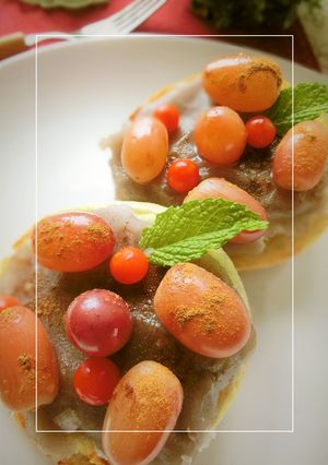 ぶどうとﾏｲｸﾛﾄﾏﾄの塩あんトースト-レシピのメイン写真