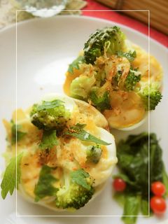 茹で卵×ブロ×味付たらの和トースト-レシピのメイン写真