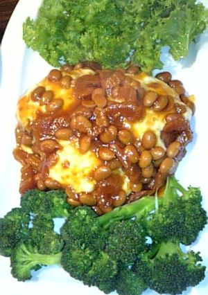 福豆ソースで煮込みハンバーグ-レシピのメイン写真