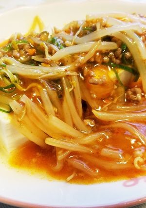時短！豆腐にかける♪もやしピリ辛あんかけ-レシピのメイン写真