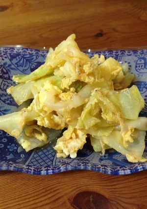 簡単副菜♪キャベツとしらすと卵の炒め物-レシピのメイン写真